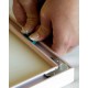 Bottom rail supports fit into the universal metal picture frame channel.